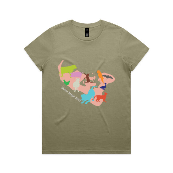 Island design on front/Saving those - AS Colour Womens Maple Tee Thumbnail